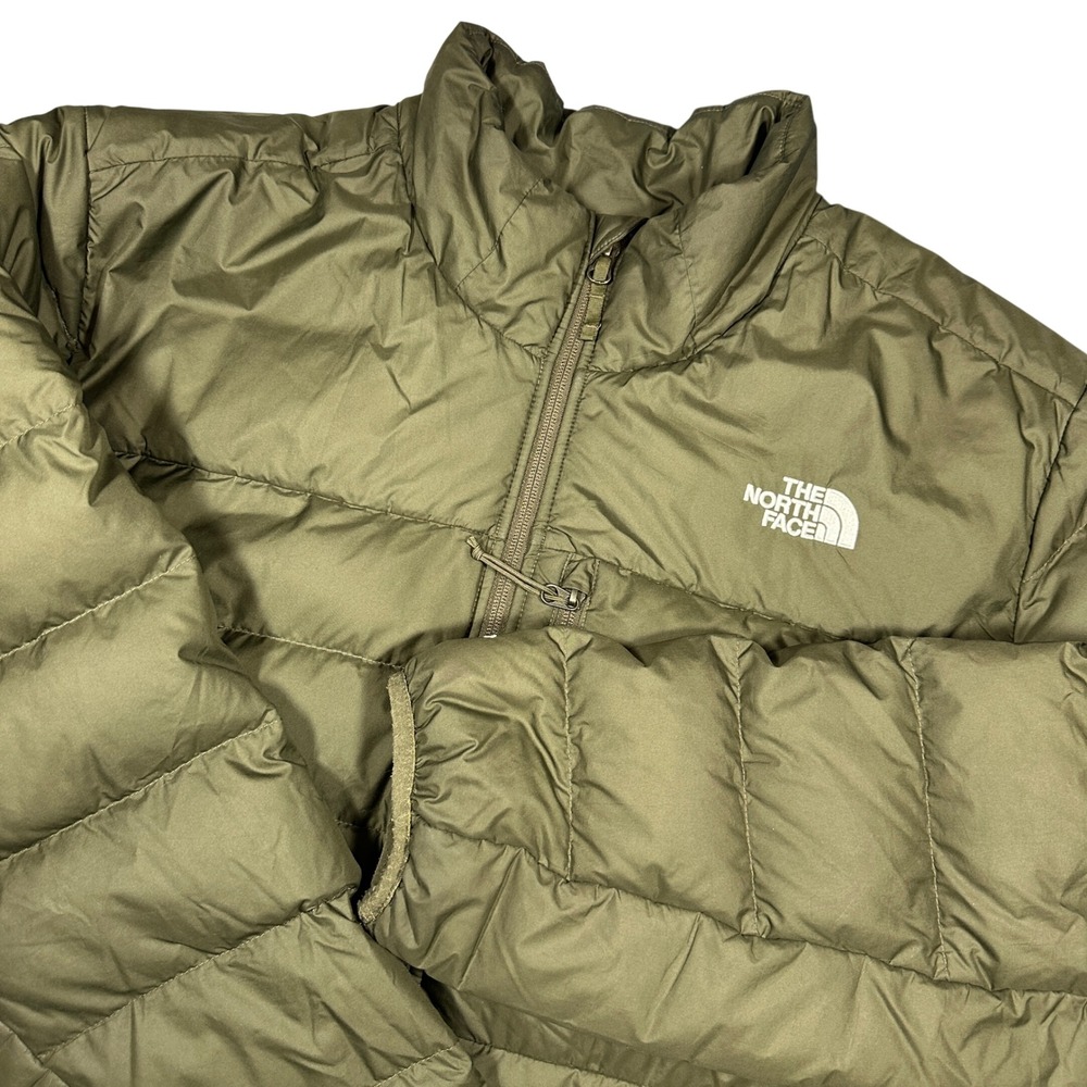 The North Face Mens 550 Down Aconcagua Puffer Jacket XXL Olive Green Quilted